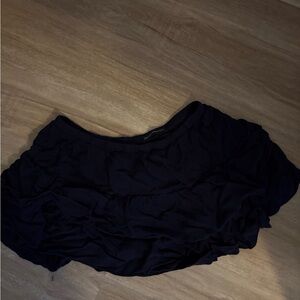 Brandy Melville navy blue Ruffled Skirt